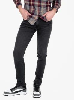 Baci & Abbracci Jeans da uomo nero slavato