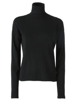 Baci & Abbracci Maglia dolcevita da donna tinta unita - nero