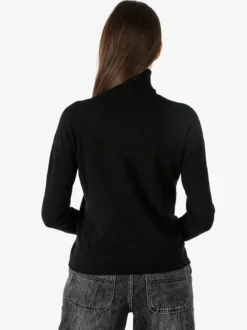 Baci & Abbracci Maglia dolcevita da donna tinta unita - nero