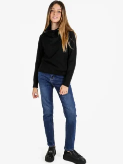Baci & Abbracci Maglia dolcevita donna in tinta unita - nero