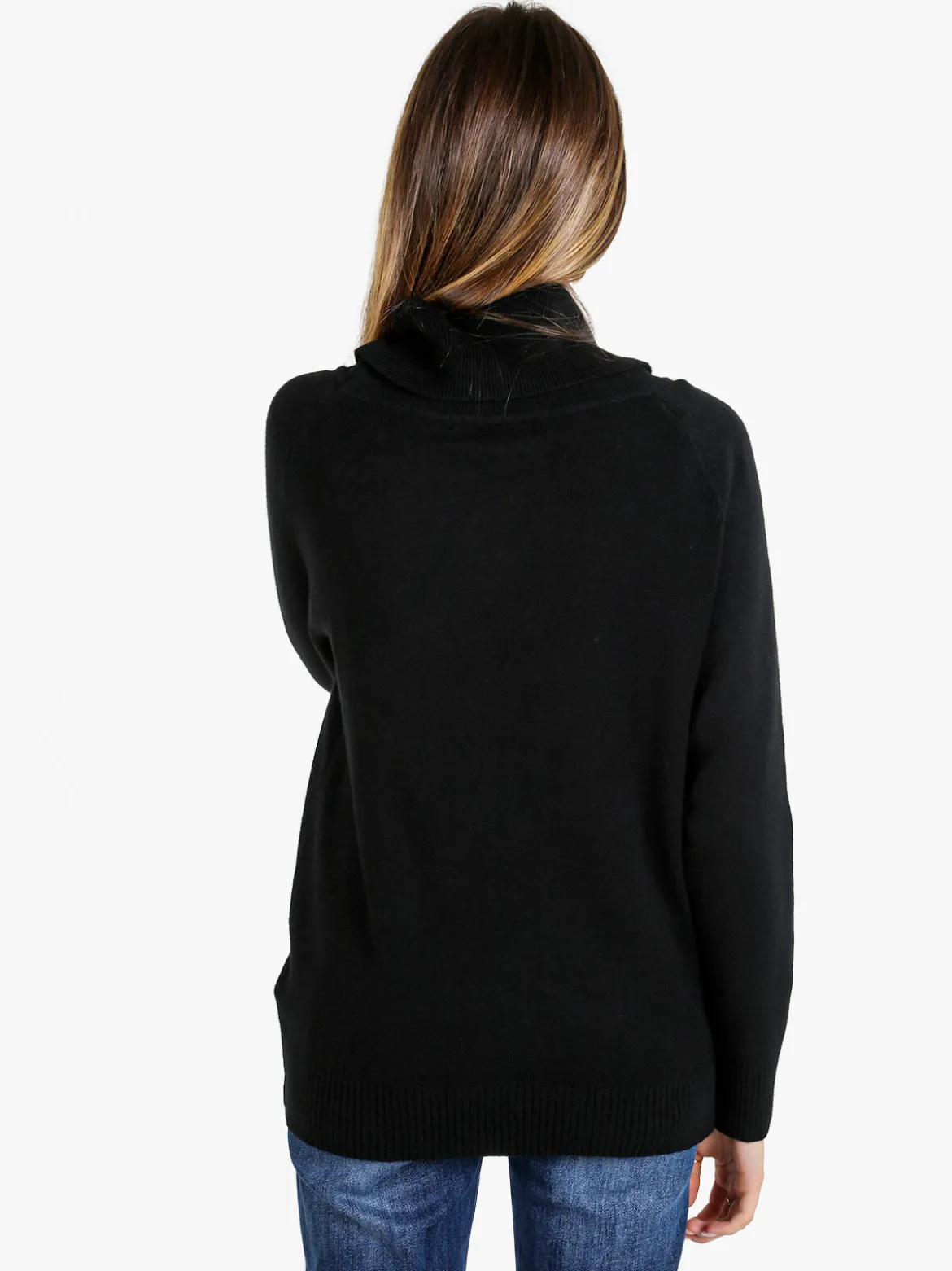 Baci & Abbracci Maglia dolcevita donna in tinta unita - nero