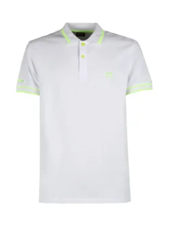 Baci & Abbracci Polo da uomo fluo a maniche corte in cotone