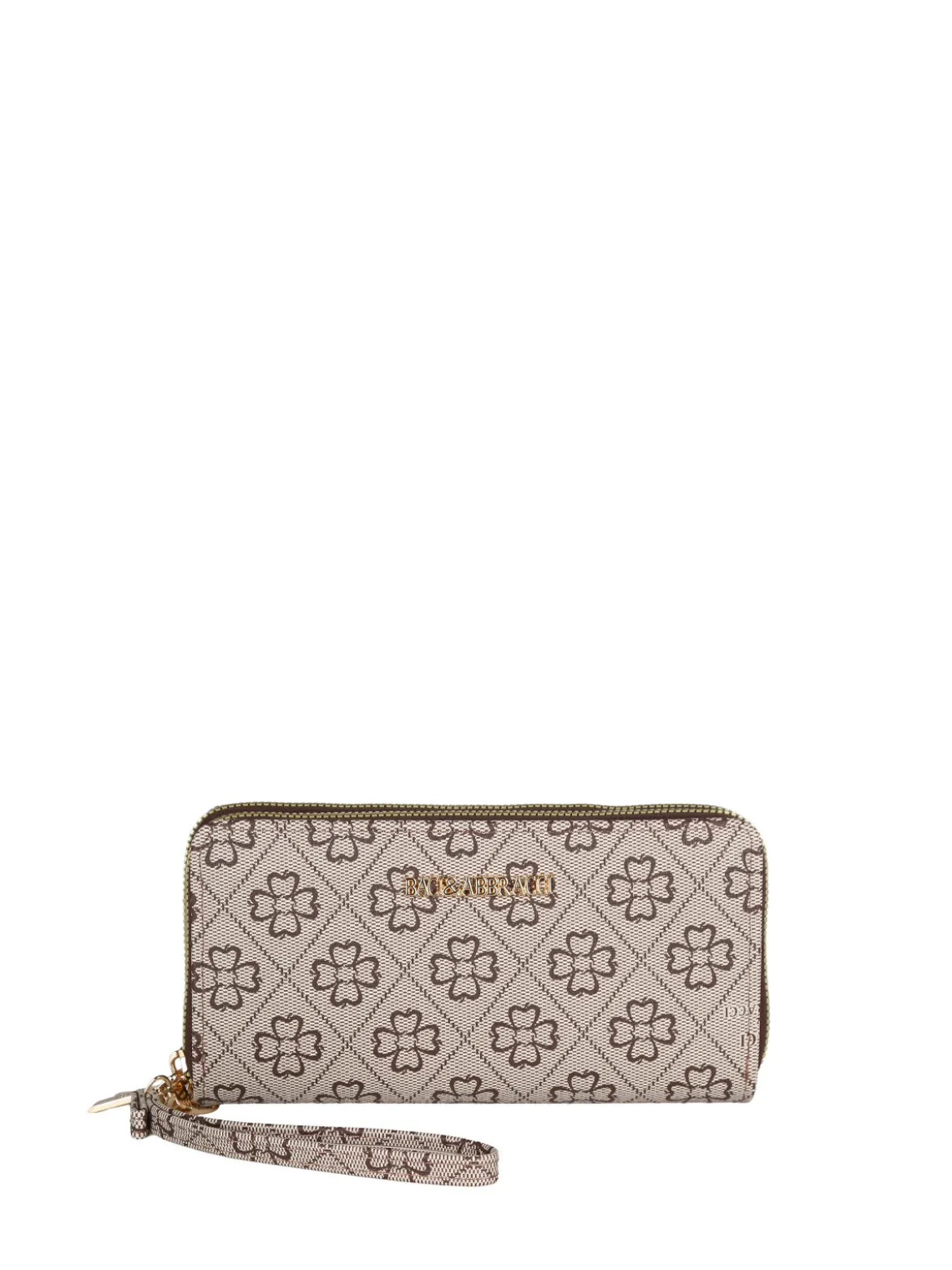 Baci & Abbracci Portafoglio rettangolare da donna con doppia zip - marrone