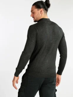 Baci & Abbracci Pullover da uomo a lupetto con zip