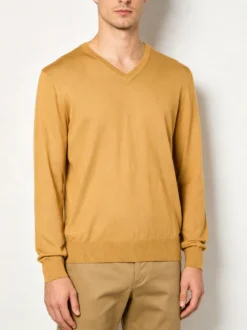 Baci & Abbracci Pullover da uomo in maglia con scollo a V