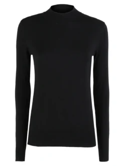 Baci & Abbracci Pullover donna lupetto in maglia - nero