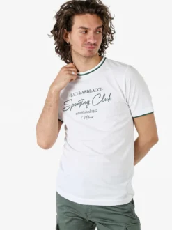 Baci & Abbracci T-shirt in cotone da uomo con stampa - bianco