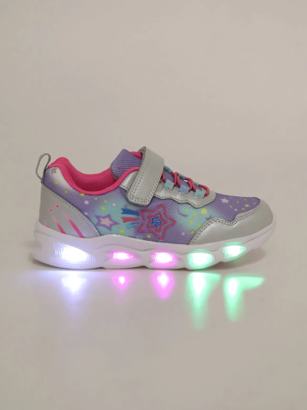 Bacio & Bacio Sneakers da ragazza con chiusura a strappo e luci