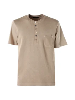 Bad Boys Maglia da uomo in cotone a maniche corte con taschino - sabbia