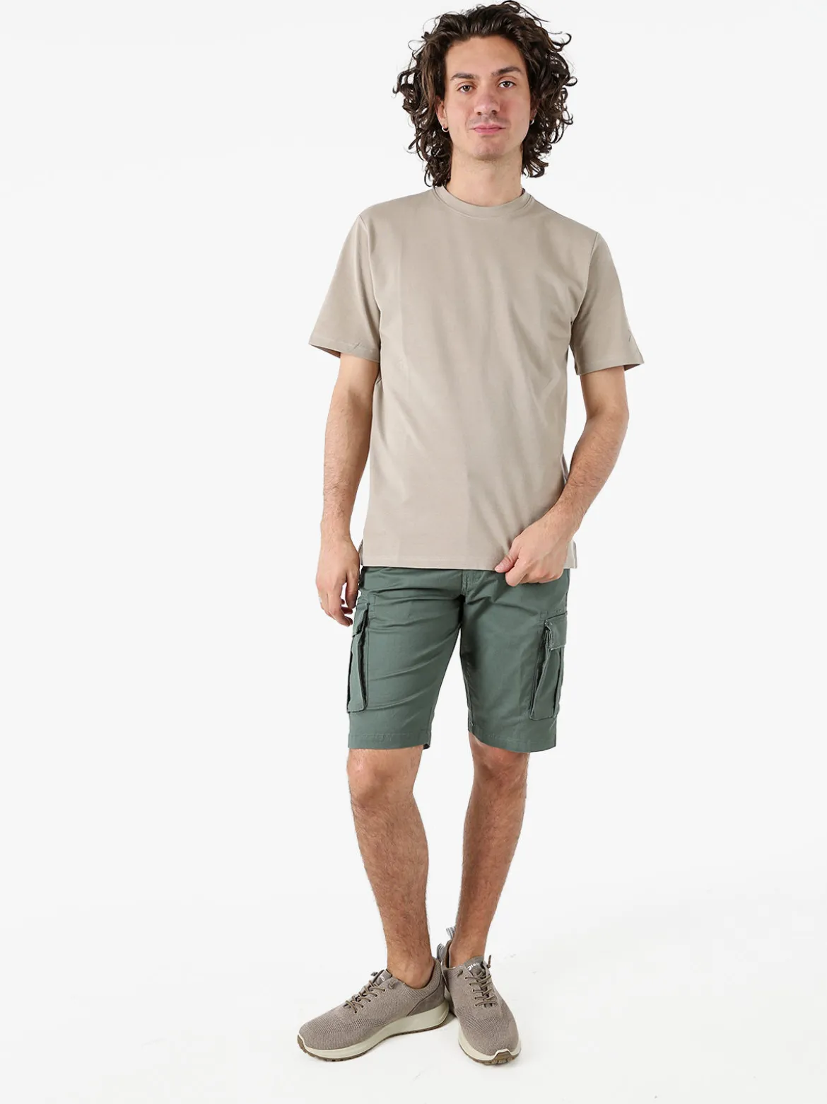Bad Boys T-shirt girocollo da uomo in cotone - taupe