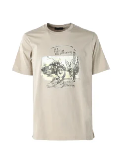Bad Boys T-shirt in cotone da uomo con stampa - sabbia