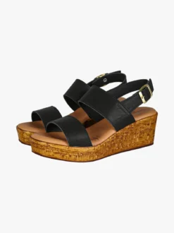Baia Delle Zagare Sandali donna con zeppa e plateau - nero