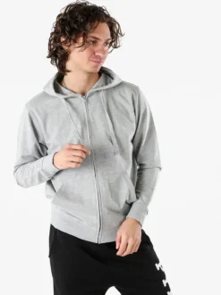 Baker'S Felpa da uomo full zip con cappuccio - grigio