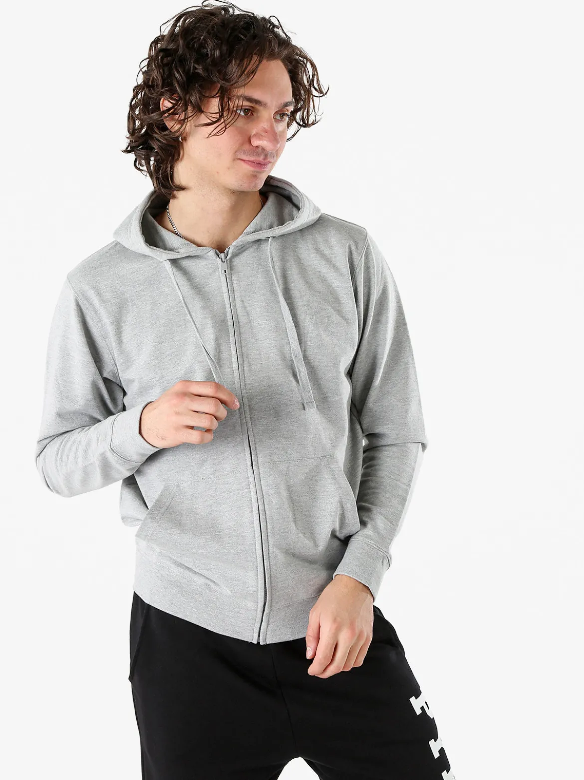 Baker'S Felpa da uomo full zip con cappuccio - grigio