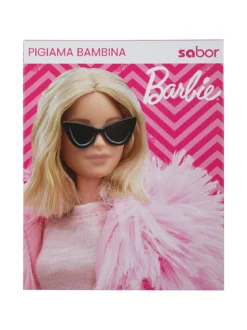 Barbie Pigiama lungo da bambina in cotone interlock