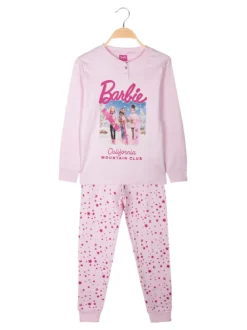 Barbie Pigiama lungo da bambina in cotone interlock