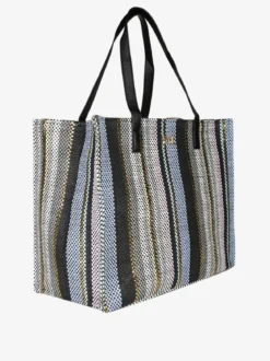 Basile Borsa da mare grande in paglia multicolore