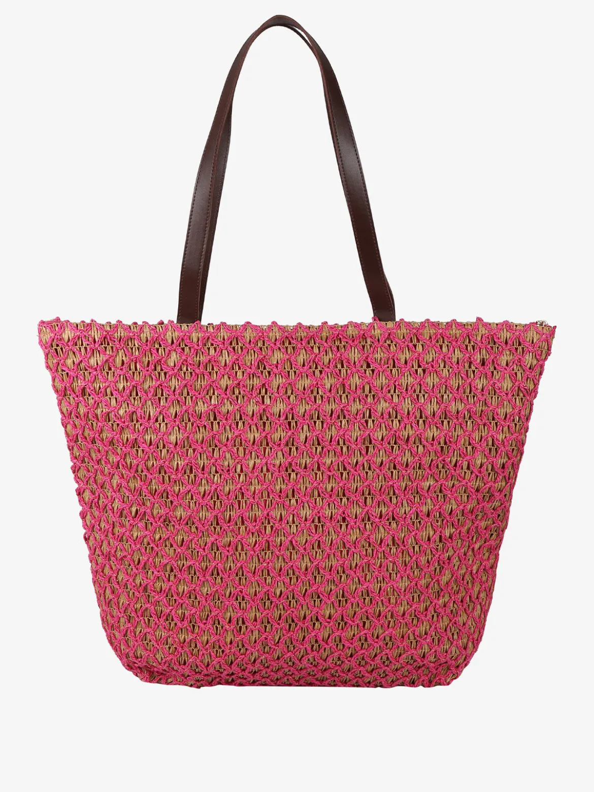 Basile Borsa da mare in paglia con dettagli in lurex