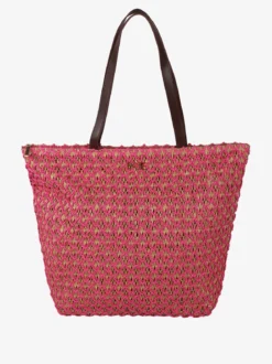 Basile Borsa da mare in paglia con dettagli in lurex