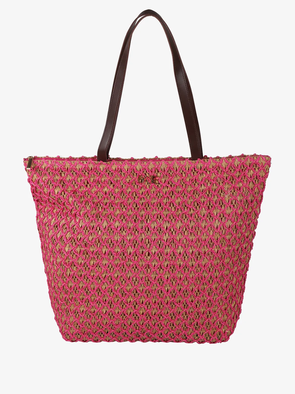Basile Borsa da mare in paglia con dettagli in lurex