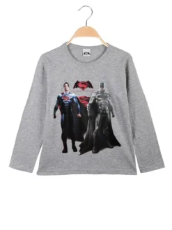 Batman Maglietta da bambino manica lunga con supereroi