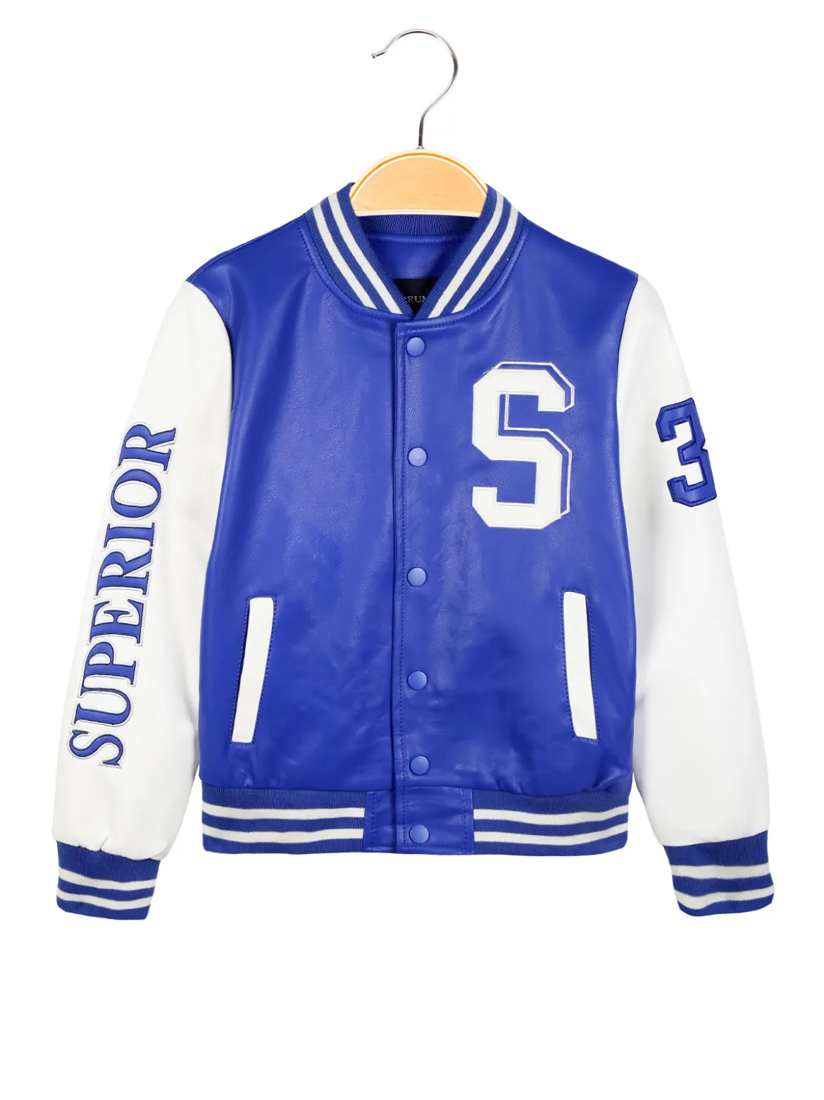 B-Brum Beby Giacca da bambino in ecopelle modello bomber