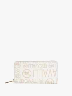 B.Cavalli Portafoglio da donna con stampe - bianco