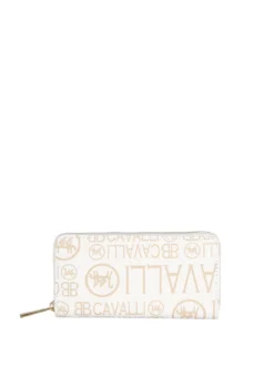 B.Cavalli Portafoglio da donna con stampe - bianco