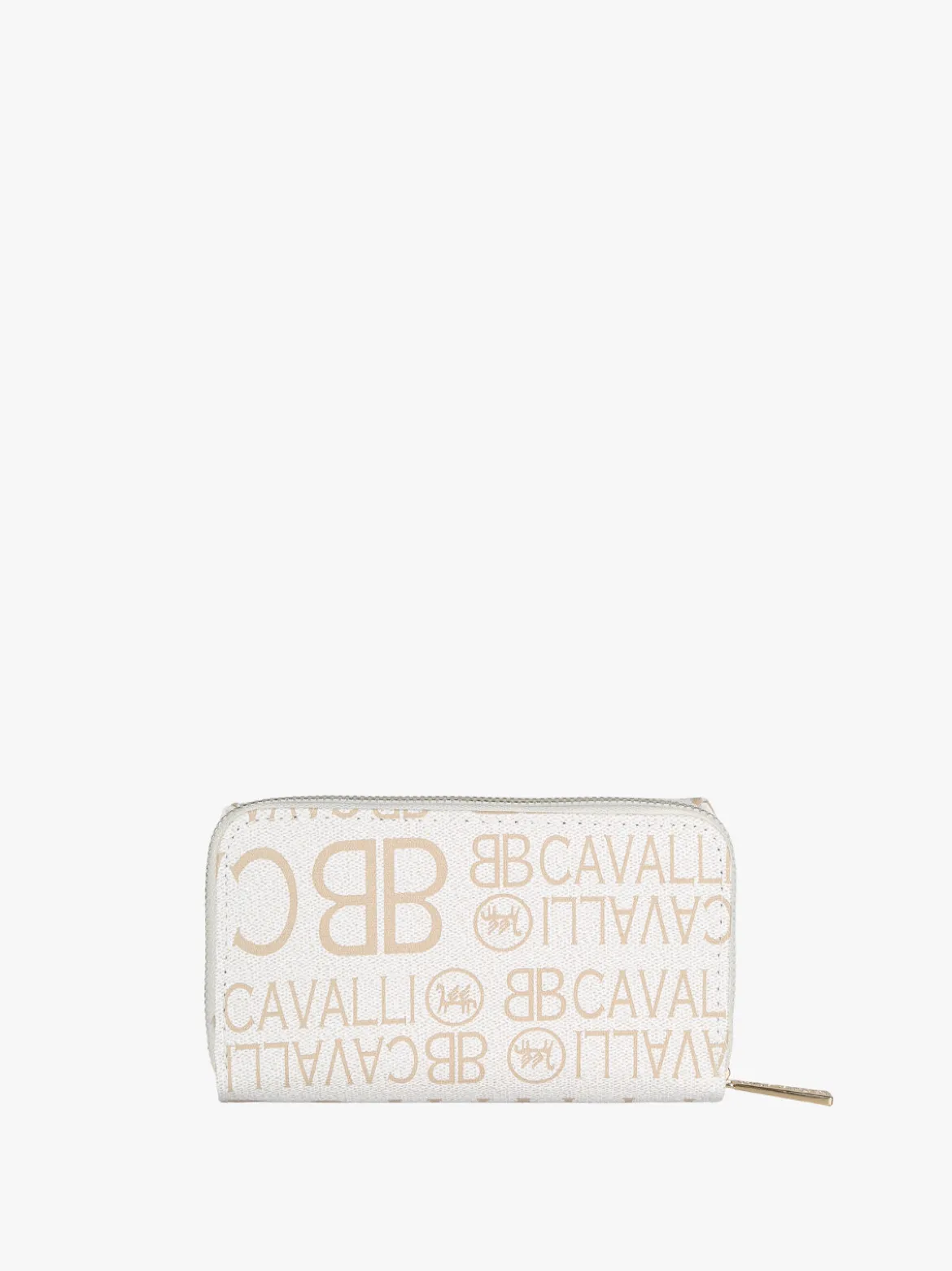 B.Cavalli Portafoglio donna con stampe - panna