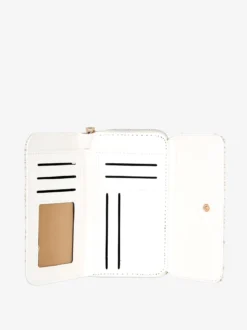 B.Cavalli Portafoglio donna con stampe - panna