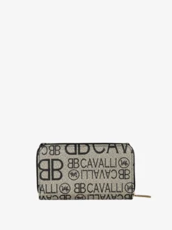 B.Cavalli Portafoglio donna con stampe - taupe