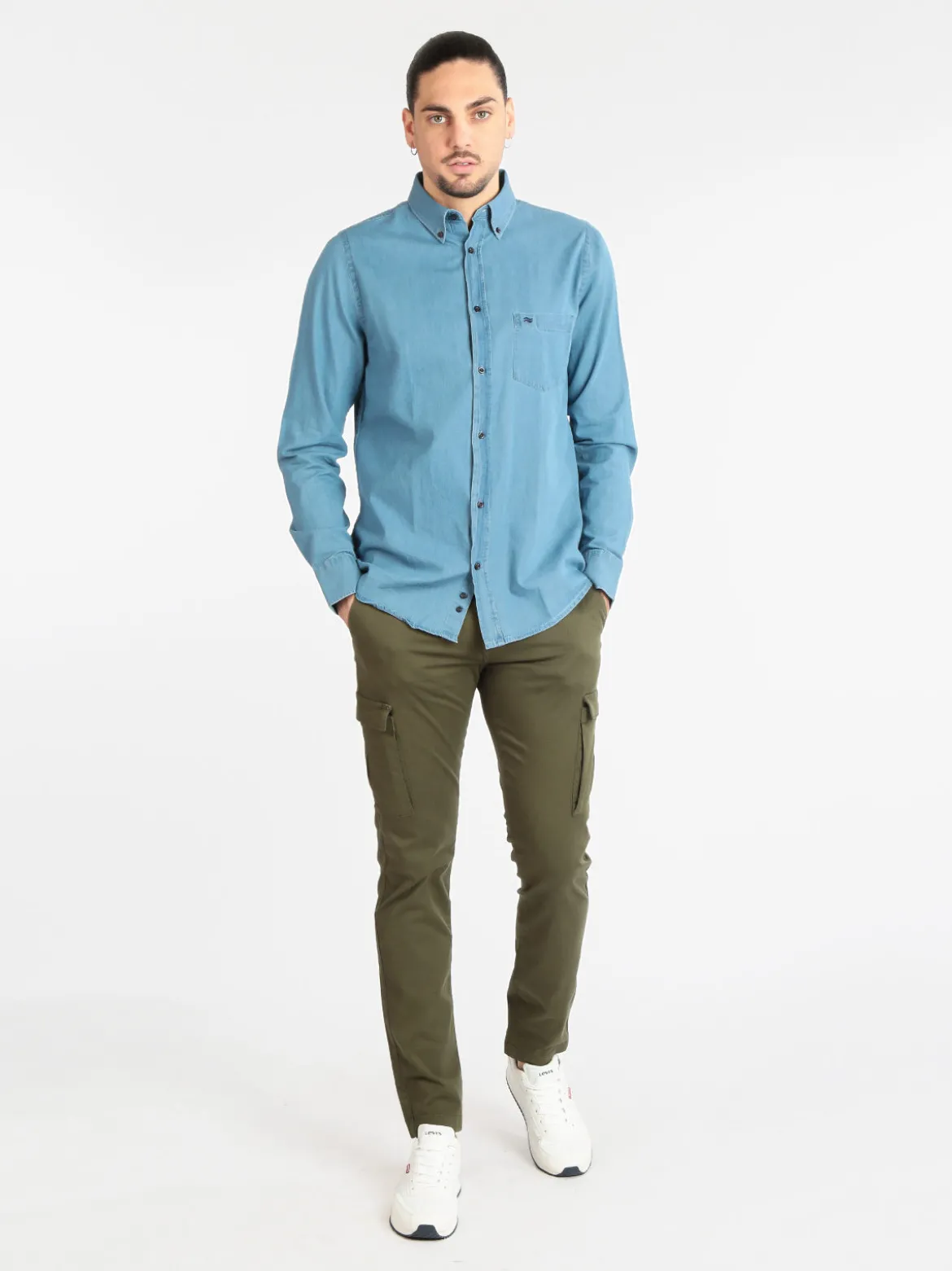 Be Board Camicia da uomo in jeans