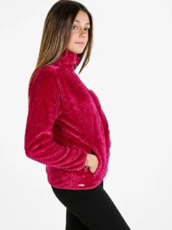 Be Board Felpa donna full zip in pile - fucsia