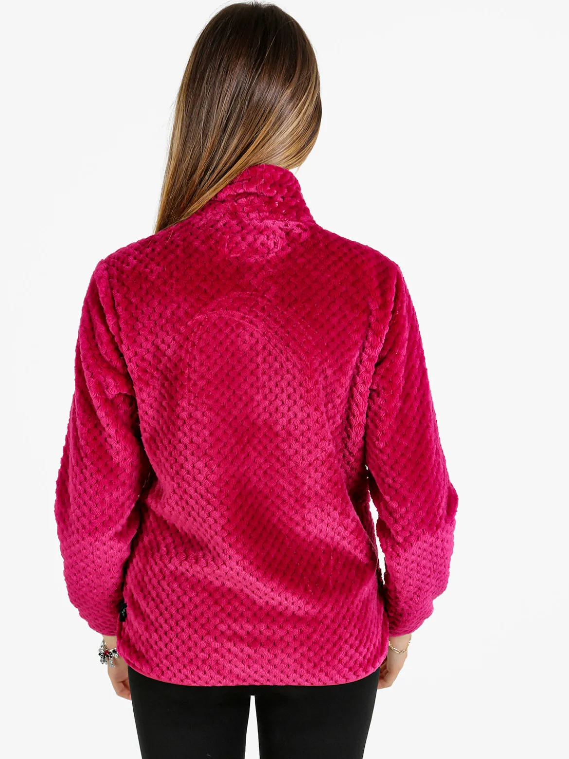Be Board Felpa donna full zip in pile - fucsia