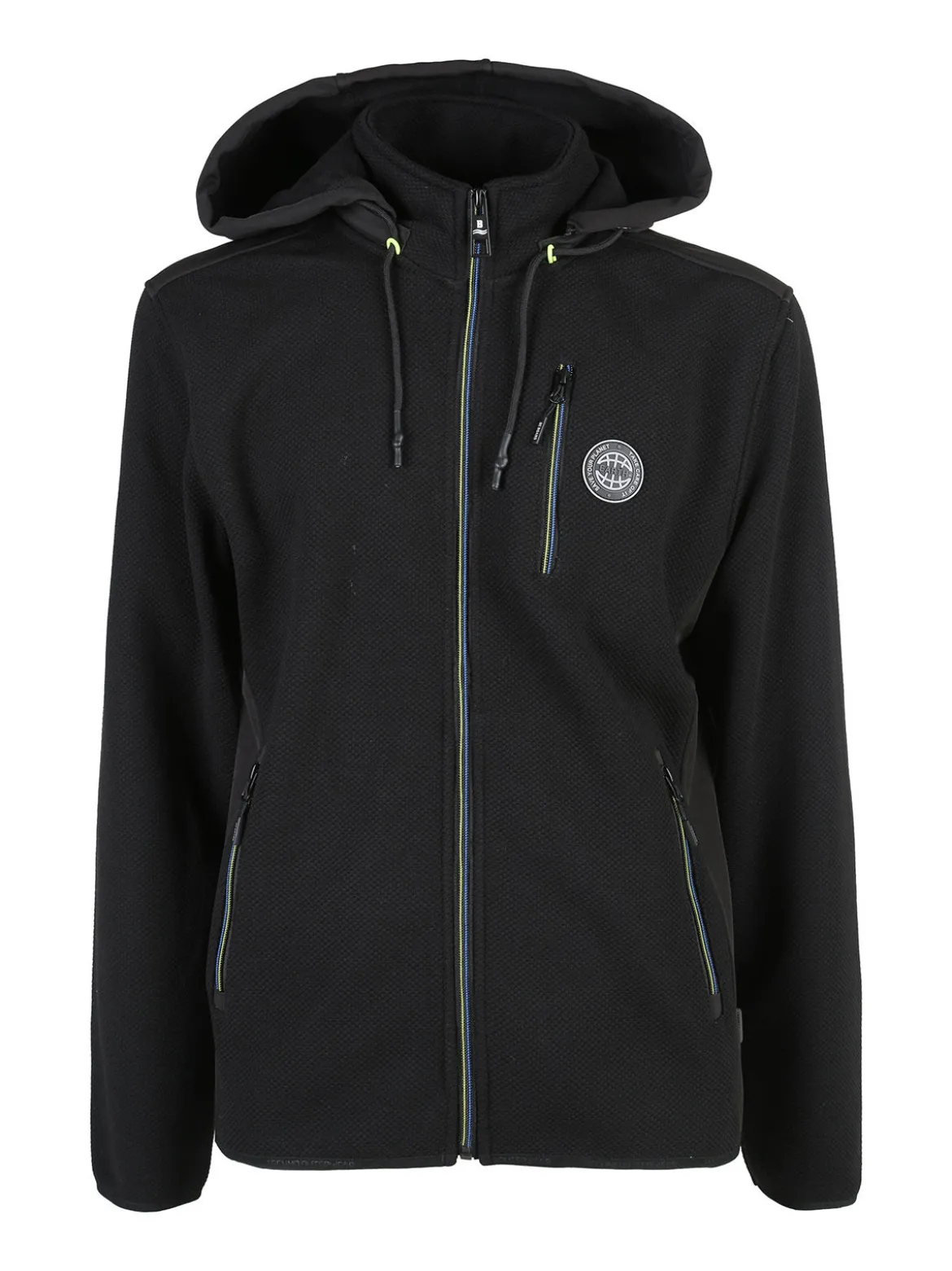 Be Board Felpa invernale da uomo con cappuccio e zip - nero