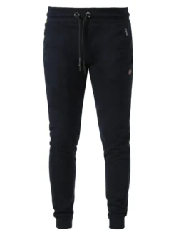 Be Board Pantaloni sportivi da uomo in cotone con coulisse e polsini - blu scuro
