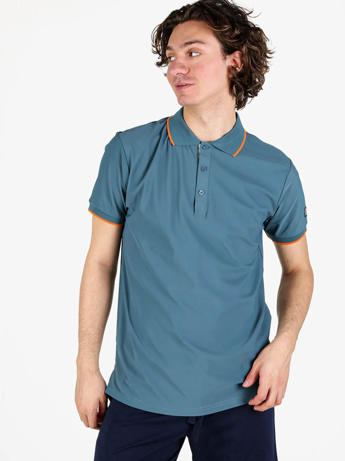 Be Board Polo da uomo a maniche corte in tessuto tecnico piquet