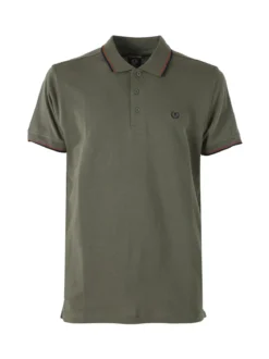 Be Board Polo in cotone da uomo a maniche corte - militare