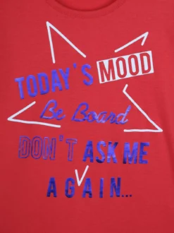 Be Board T-shirt con scritte + leggings 3/4 completo 2 pezzi in cotone