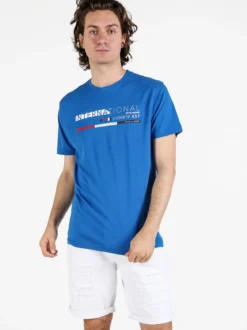 Be Board T-shirt da uomo in cotone con stampa scritta