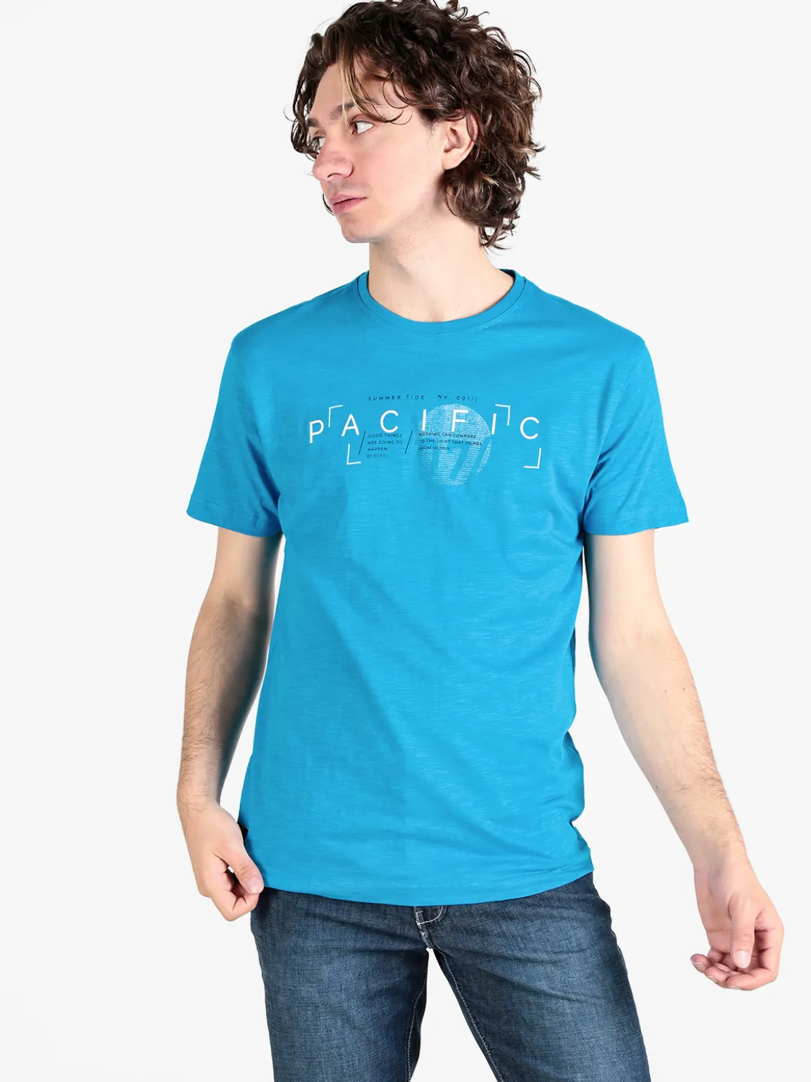 Be Board T-shirt uomo in cotone con stampa scrtita