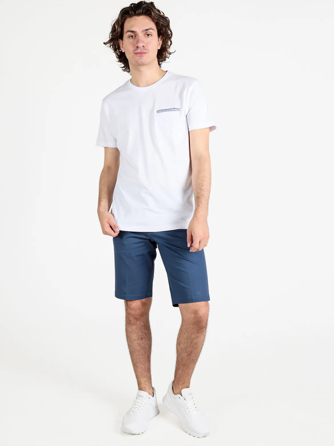 Be Board T-shirt uomo in cotone con taschino sul petto