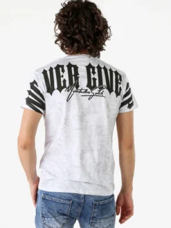Belman T-shirt girocollo da uomo in cotone con stampe - bianco