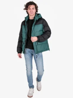 Beluomo Giubbotto da uomo bicolore con cappuccio
