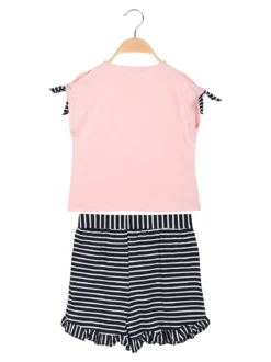 Best Girl'S Completo corto da bambina 2 pezzi con shorts a righe