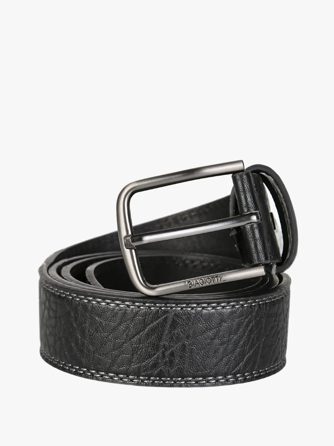 Biagiotti Uomo Cintura da uomo con fodera in pelle - nero