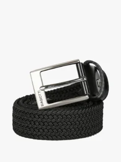 Biagiotti Uomo Cintura da uomo elasticizzata in corda - nero