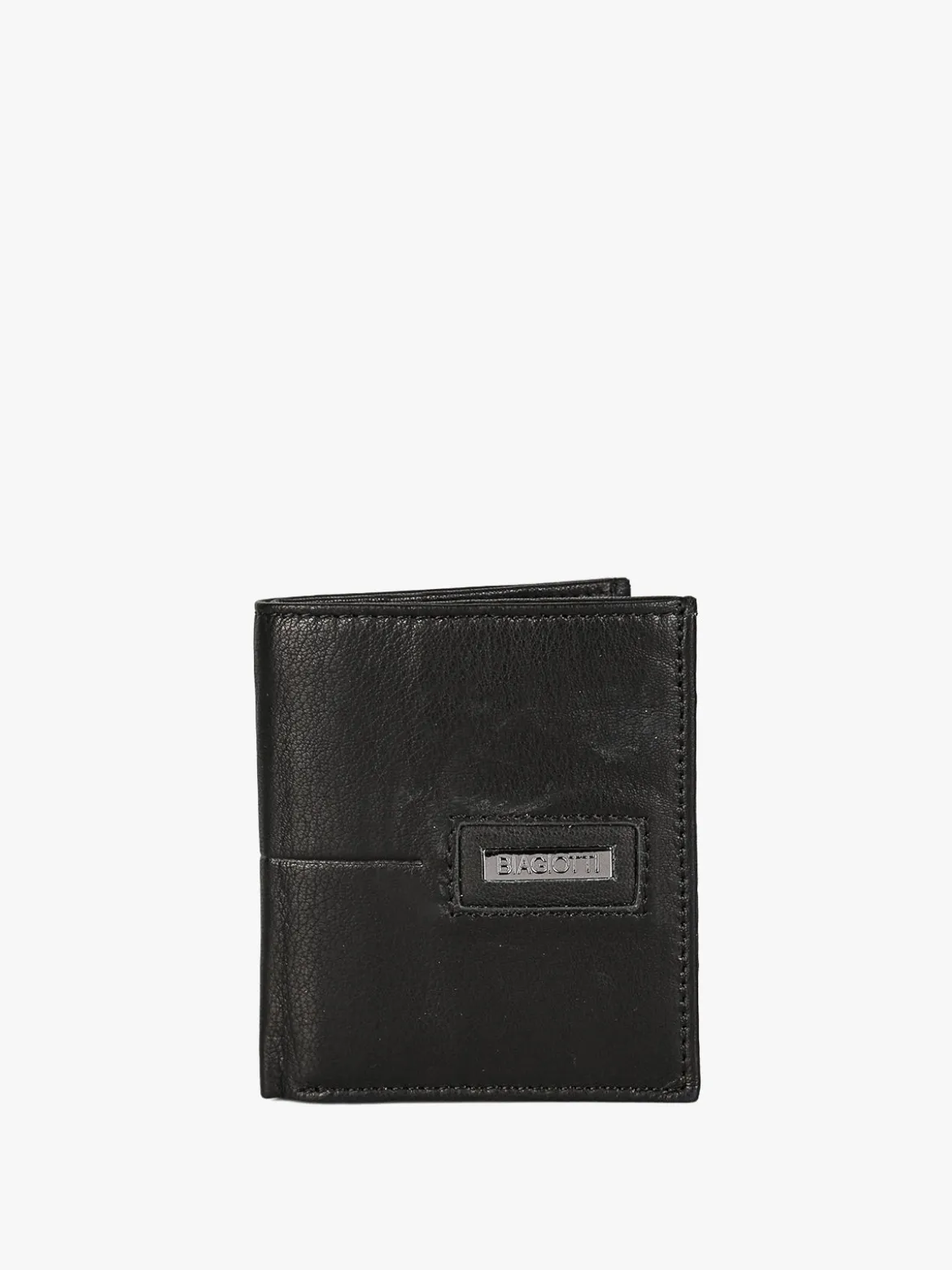 Biagiotti Uomo Mini portafoglio verticale in pelle da uomo - nero