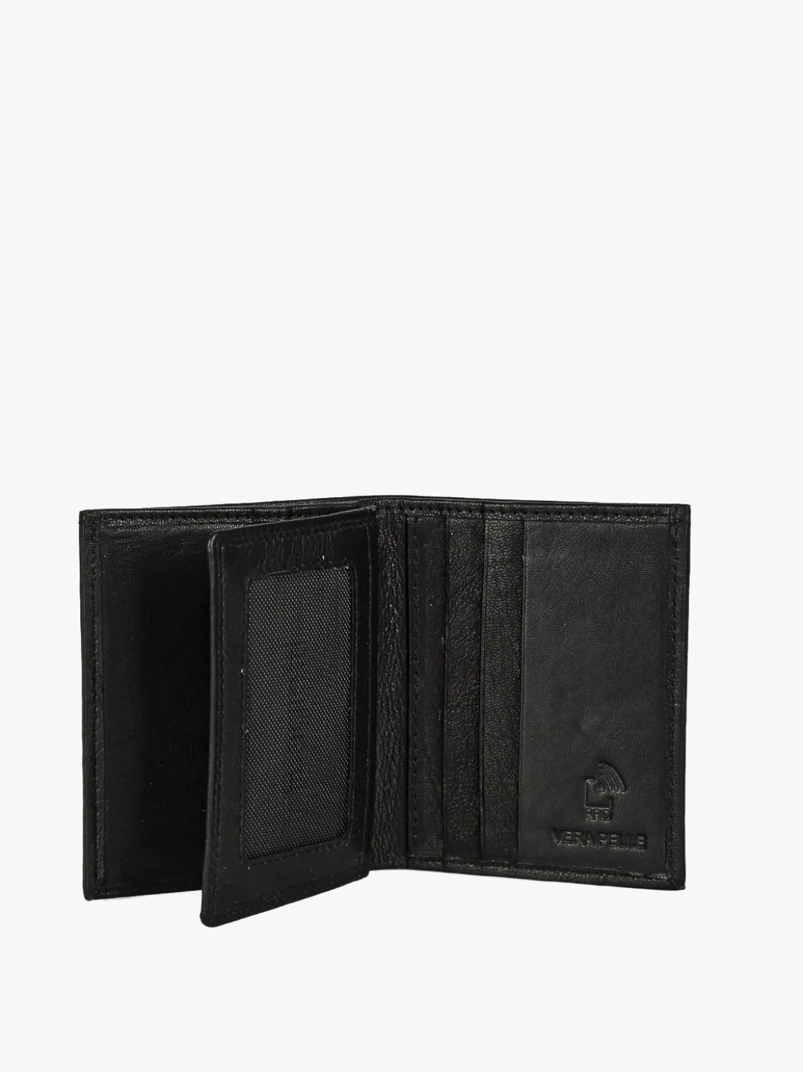 Biagiotti Uomo Mini portafoglio verticale in pelle da uomo - nero