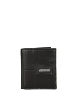 Biagiotti Uomo Mini portafoglio verticale in pelle da uomo - nero